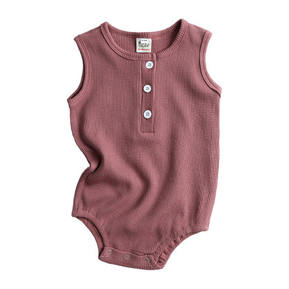 A baby clothing 2024 new product baby jumpsuit summer cotton sleeveless baby jumpsuit manufacturer wholesale