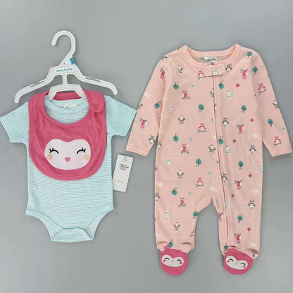 Baby suits, onesies, cross-border exports, 3 sets of wholesale children's clothes, Ha clothes, onesies, boys and girls