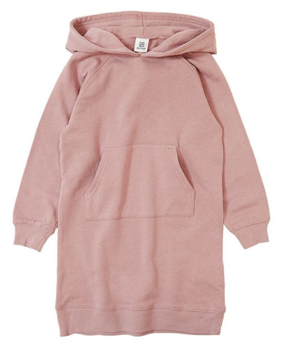 A middle-aged and older children's autumn children's sweater, kangaroo pocket dress, Japanese style soft parent-child hooded long shirt, solid color