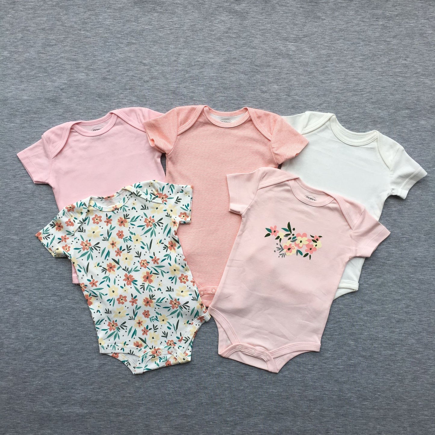 Foreign trade baby onesies, male and female baby short-sleeved bag fart clothes, newborns, Ha clothes, thin crawling clothes, summer 5 pieces