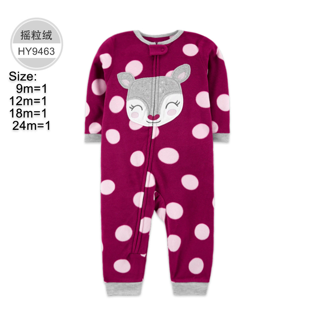 A source factory spot wholesale baby clothes baby pajamas fleece infant winter jersey onesie