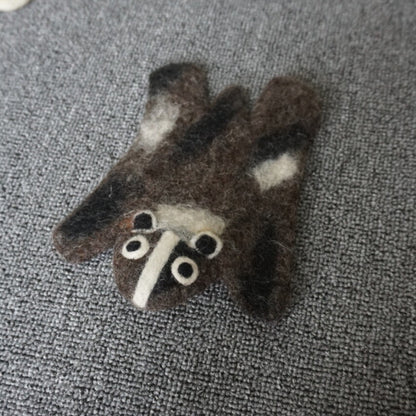 A wool felt animal placemat