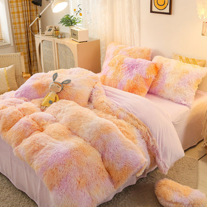 A water mink four-piece set plush crystal plush quilt cover Amazon cross-border foreign trade three or four-piece set manufacturer wholesale