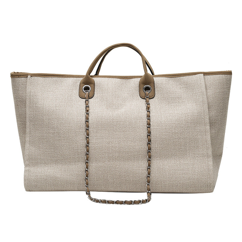 Bolso de mano para mujer, de gran capacidad, portátil, con cadena cruzada, 0,8 kg 