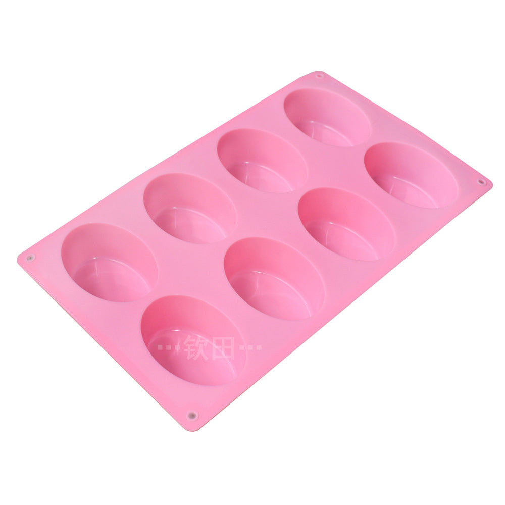 A Pudding Mousse Cake Silicone Mould DIY Handmade Soap Candle Epoxy Oval Silicone Mould