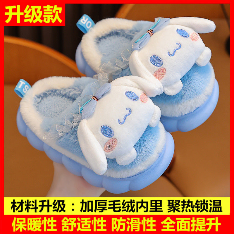 A new autumn and winter children's cotton slippers boys and girls indoor cute cartoon girls slippers infant baby cotton mop