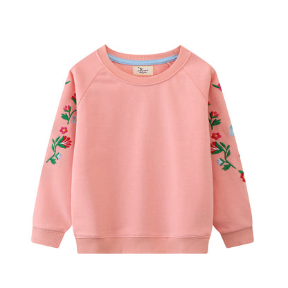 A autumn new children's sweater European and American style children's pullover baby outer wear top knitted sweater embroidery picture