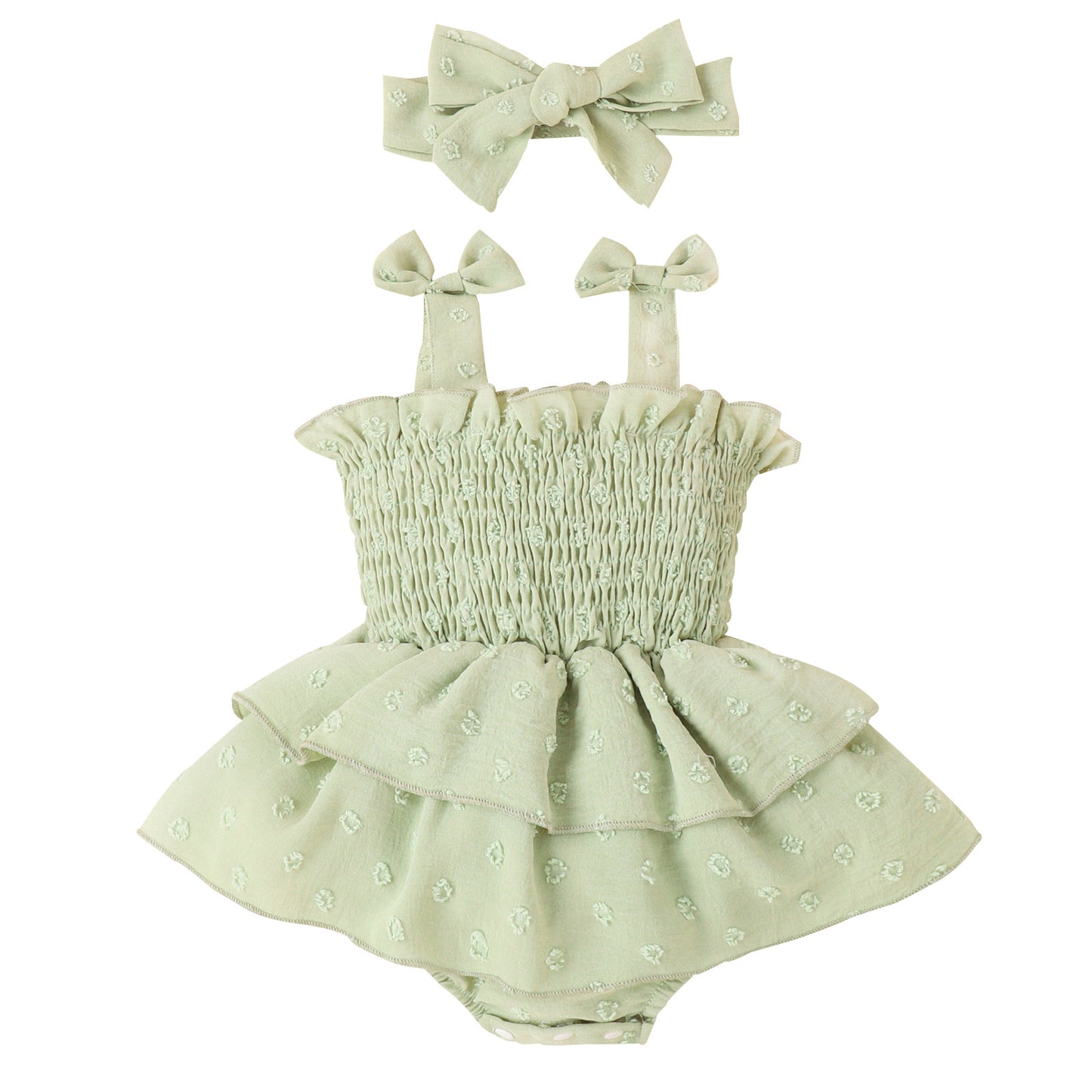 Spring/Summer Female Infants and Young Children Shrugged Chest, Jacquard Suspender, Skirt, Triangle Harper, Crawling Set 0.12kg