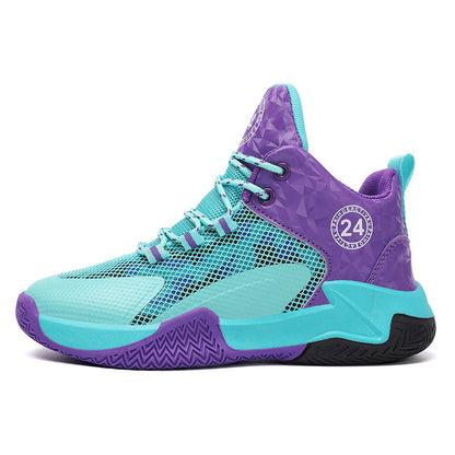 Children's basketball shoes, boys' mesh breathable sports shoes, medium and large children's training trendy children's shoes