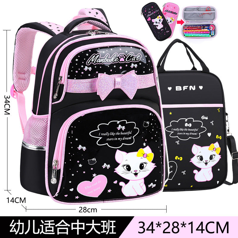 Mochila de versión coreana para estudiantes de primaria, grados 1 a 3, 4 y 6. 5. Mochila para niños, lindas niñas de 6 a 12 años, mochila 