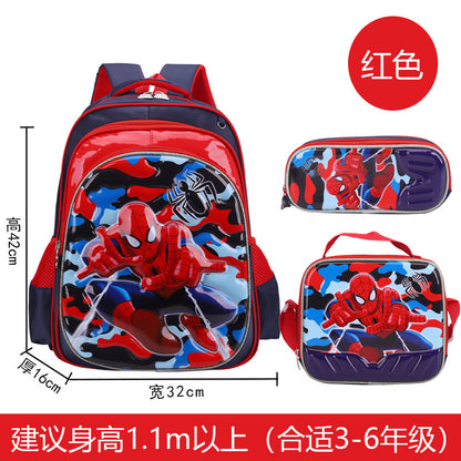 A Factory spot new foreign single three-piece backpack boys, girls, primary school students, children's trolley schoolbags, large capacity