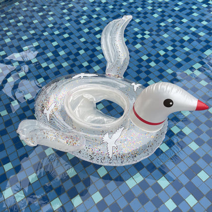 A New animal shape swimming seat with handle, cute PVC inflatable thickened lifebuoy, children's swimming ring batch