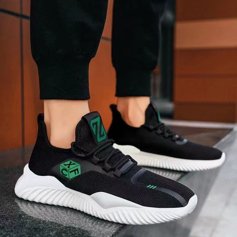 A one-piece hair delivery factory direct sales men's Korean version comfortable casual cloth shoes mesh breathable sports shoes student runway shoes