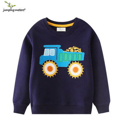 A Autumn new boys sweater European and American style medium and small children's excavator boys sweater children's tops distribution