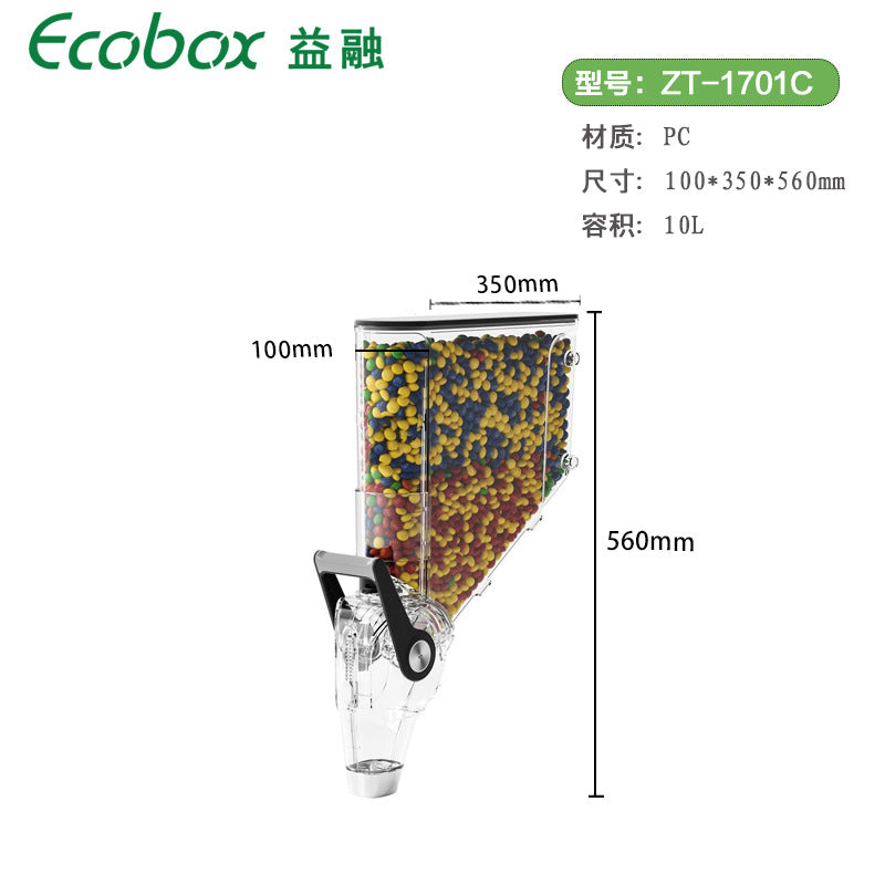 A Supermarket Household Candy Fried Goods Snacks Nuts Wall-mounted Self-service Pull-down High Transparency Moisture-proof Sealed Gravity Food Box