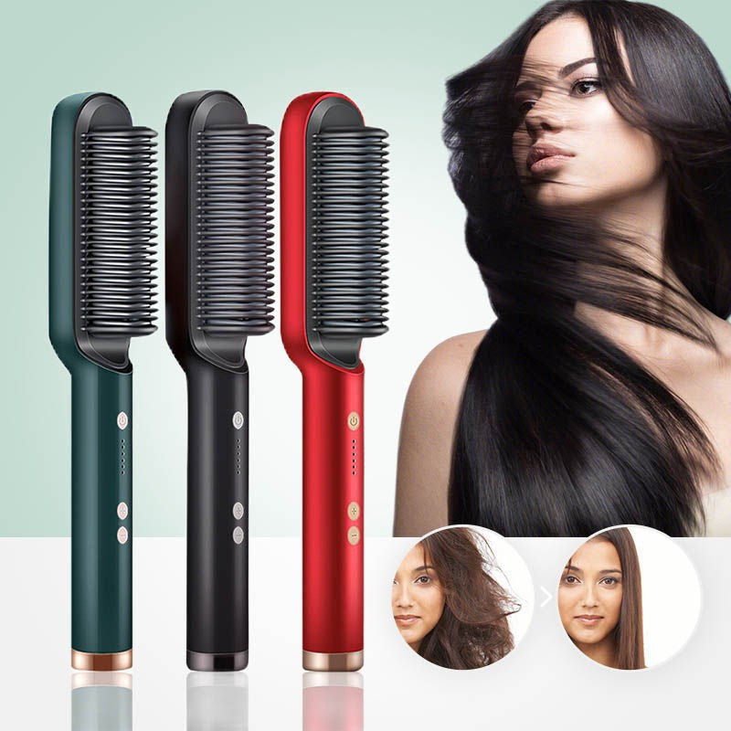 Straight hair comber, negative ions do not harm hair. Straightening plate, curling rod, household portable electric comb, fluffy and lazy god tool 0.5KG moq: 3piece