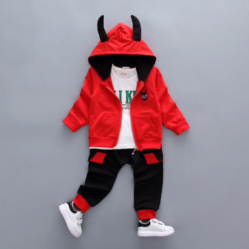 Children's suits, children's clothes, boys' three-piece set, baby boys, spring new handsome spring, 0-3 years old, long sleeves, autumn tide 1kg