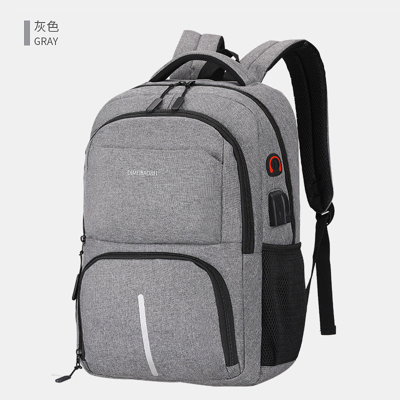 A backpack men&#039;s large-capacity simple business computer backpack outdoor leisure travel student bag factory wholesale