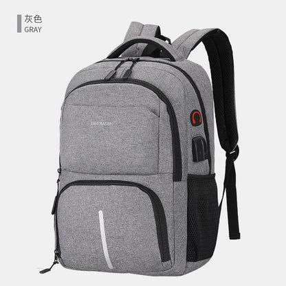 Mochila para hombre, de gran capacidad, sencilla, para negocios, para ordenador, para viajes de ocio al aire libre, para estudiantes, venta al por mayor de fábrica 