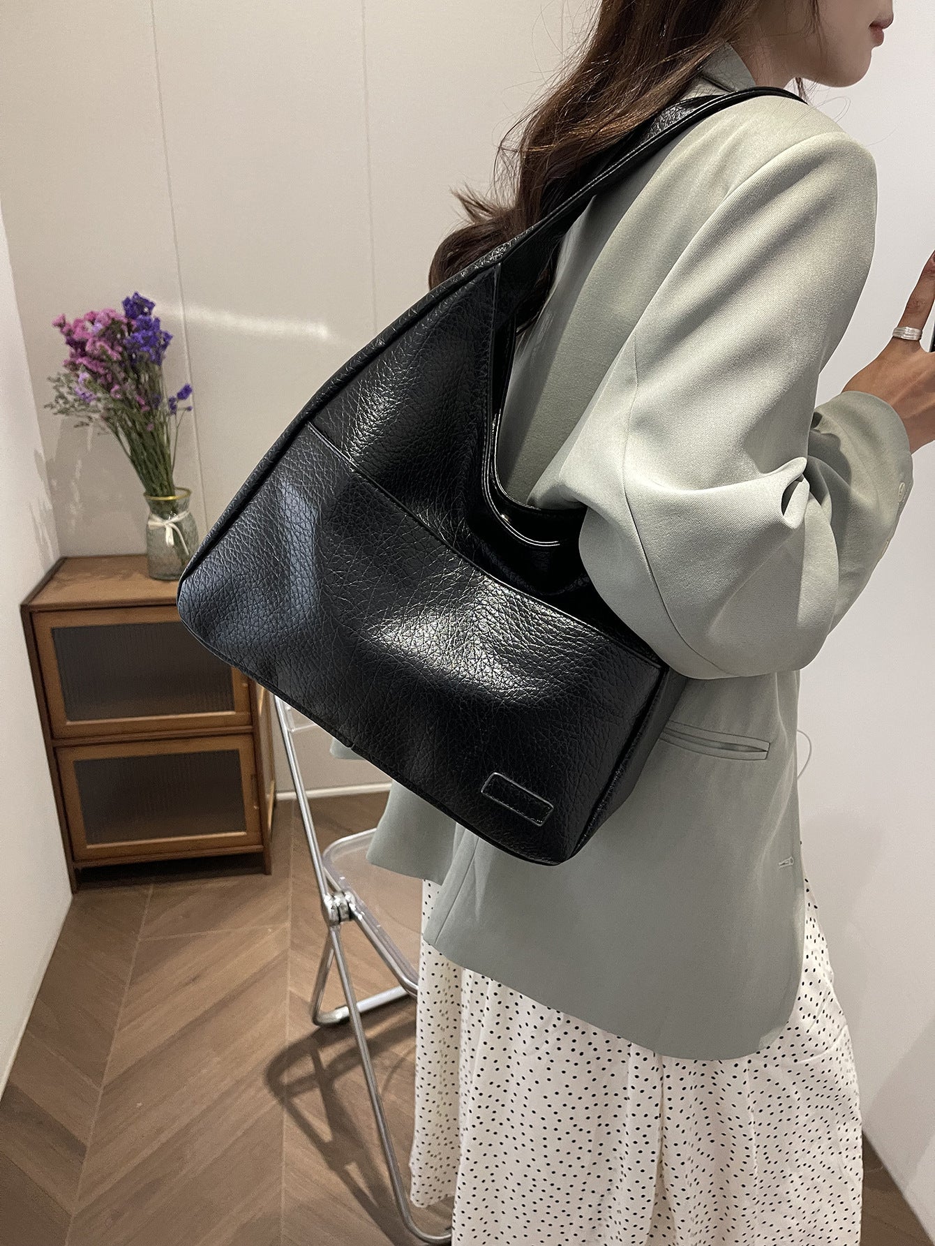 A bag2024 new women's bag tote bag Shiling bag large capacity shoulder bag wholesale casual shoulder bag