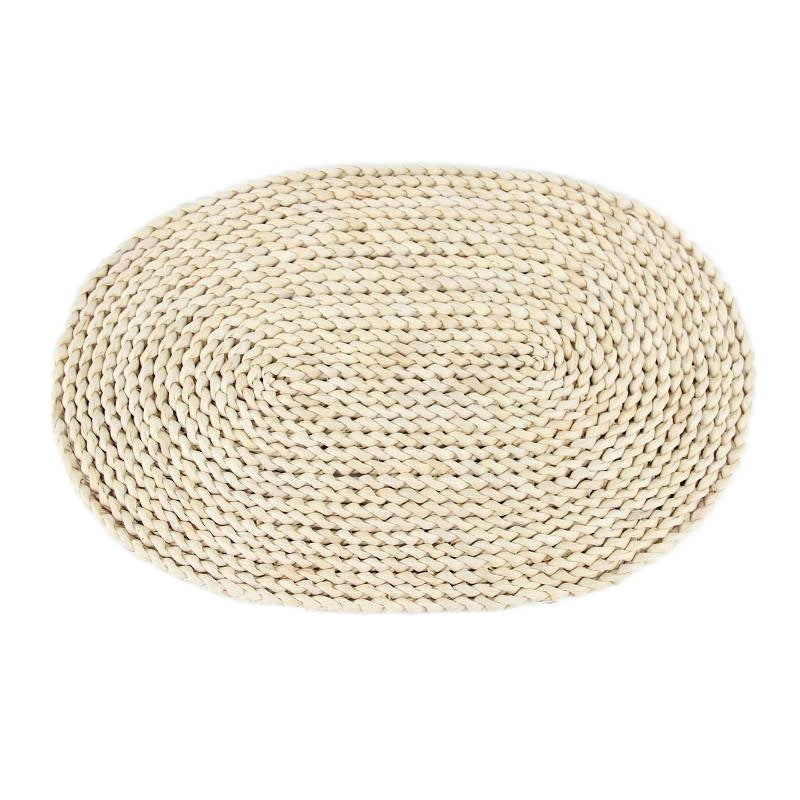 A Japanese-style home natural corn husk handmade straw plus thermal insulation tea mat table mat heat-resistant casserole mat plate cup placemat