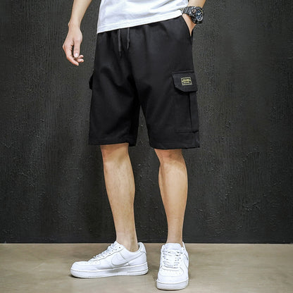 A Lianxu Men's Wear|2024 Summer Casual Cropped Pants Men's Shorts Workwear style loose plus-size shorts men's trend