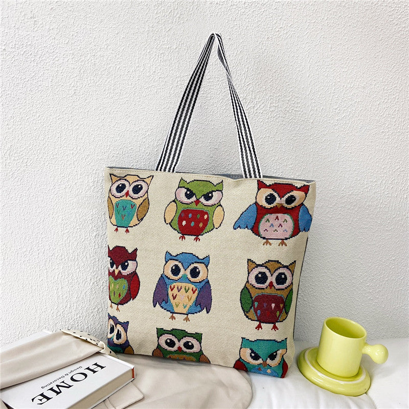 student tote portable canvas bag