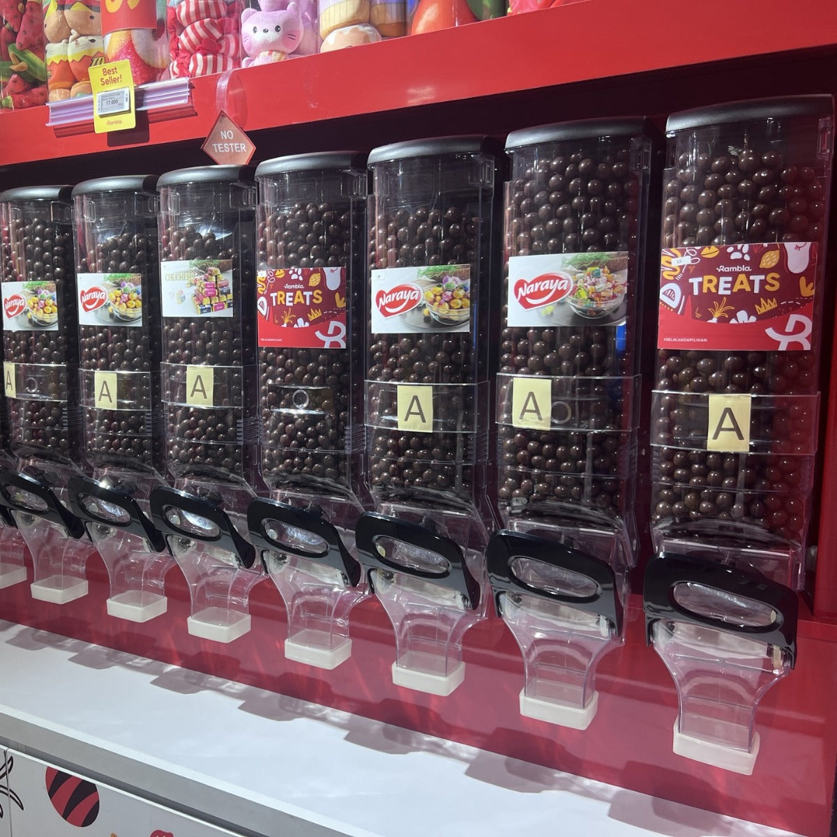 A Wall Mount Dispenser Nut Candy Chocolate Beans Gravity Food Box Deposit Pin Clear Plastic Gravity Jar