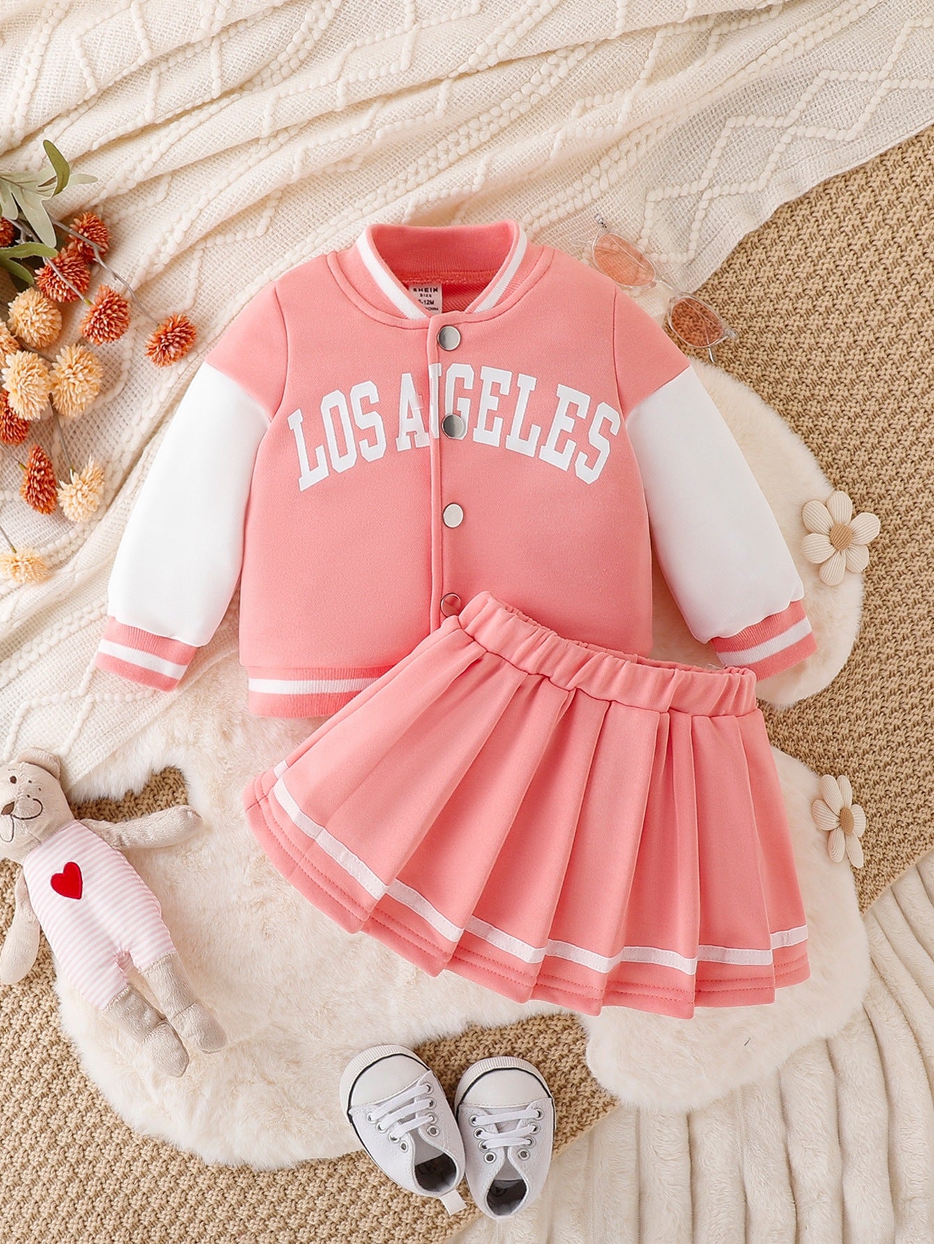 A autumn and winter new ins cross-border e-commerce foreign trade explosion baby girl jacket jacket trend set two-piece set