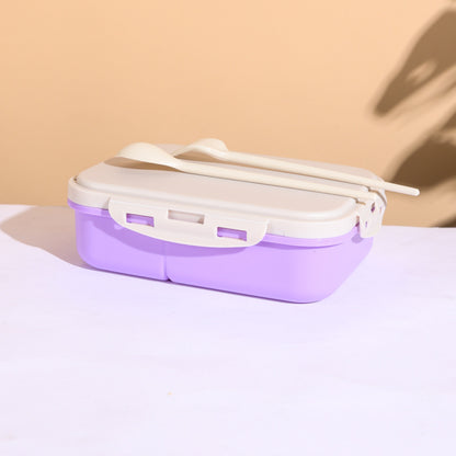 A wheat straw plastic lunch box that can be microwave oven for work, lunch box, Japanese kindergarten children's split grid lunch box