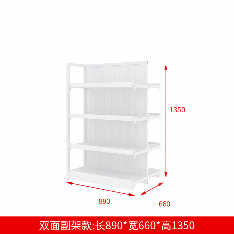 A steel and wood shelves, small supermarket shelves, island display shelves, stationery, toys, pharmacies, convenience stores, snack shelves