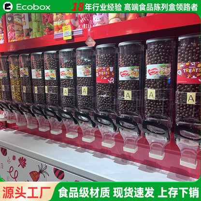 A Supermarket Household Candy Fried Goods Snacks Nuts Wall-mounted Self-service Pull-down High Transparency Moisture-proof Sealed Gravity Food Box