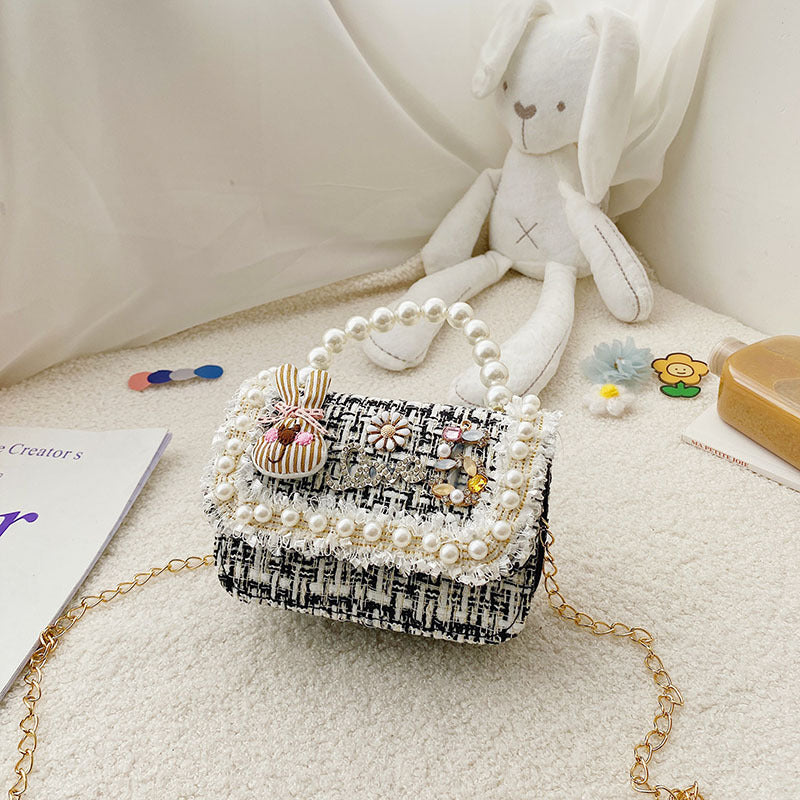 Princess, Fragrance, Chain Bag, Baby, Pearl Accessories, Hand Bag, Cute Bow Girl, Shoulder Bag