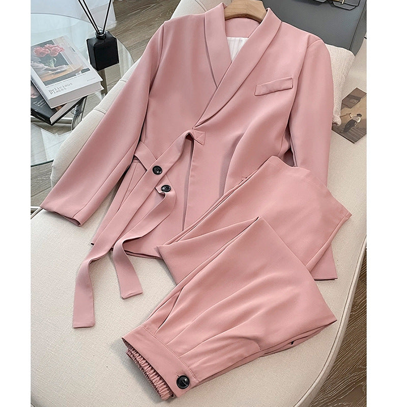 A suit suit women's spring and autumn new Korean version temperament professional loose casual British style suit two-piece suit women