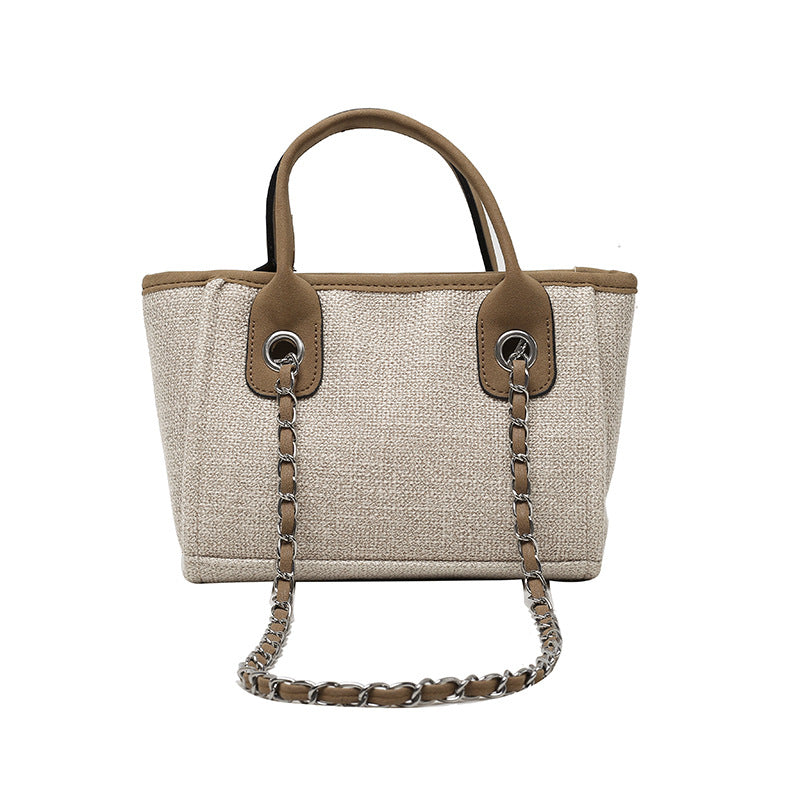 Bolso de mano para mujer, de gran capacidad, portátil, con cadena cruzada, 0,8 kg 