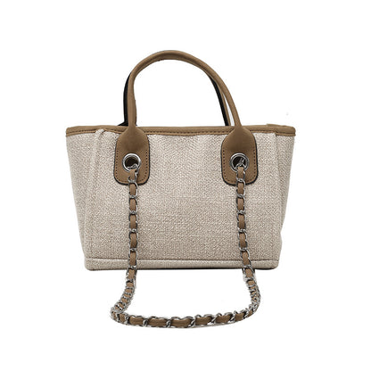 Bolso de mano para mujer, de gran capacidad, portátil, con cadena cruzada, 0,8 kg 