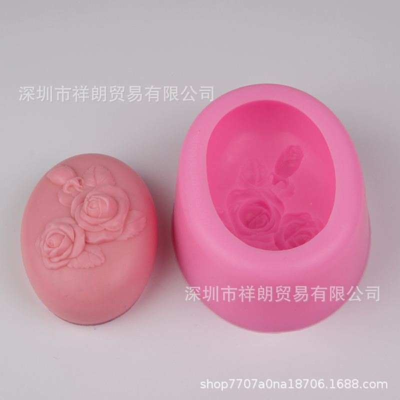 A flower handmade cake baking fondant silicone molds soap molds