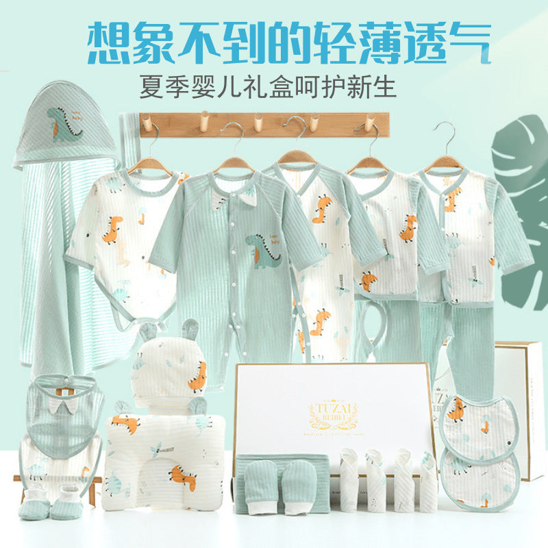 Newborn Spring/Summer Gift Box Baby Thin Clothes Newborn Full Term Baby Set Birth Supplies Complete Set Box