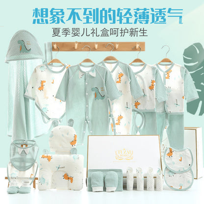 Newborn Spring/Summer Gift Box Baby Thin Clothes Newborn Full Term Baby Set Birth Supplies Complete Set Box