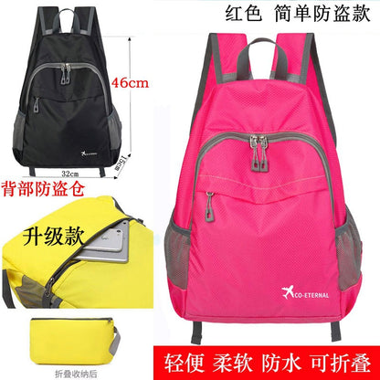 A large capacity backpack for men and women, lightweight outdoor sports travel hiking bag, skin bag, backpack, foldable tutoring bag