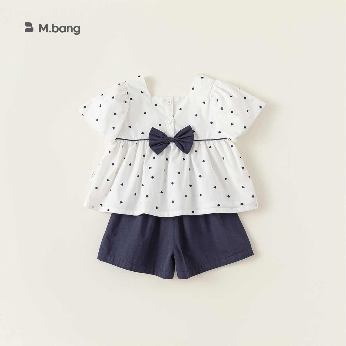 A Babycity children&#039;s bow doll shirt pants girl Korean suit summer dress two-piece tide XT24120