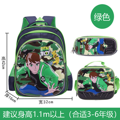 A Factory spot new foreign single three-piece backpack boys, girls, primary school students, children's trolley schoolbags, large capacity