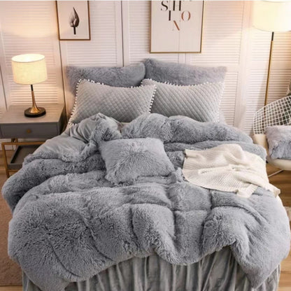 A water mink four-piece set plush crystal plush quilt cover Amazon cross-border foreign trade three or four-piece set manufacturer wholesale