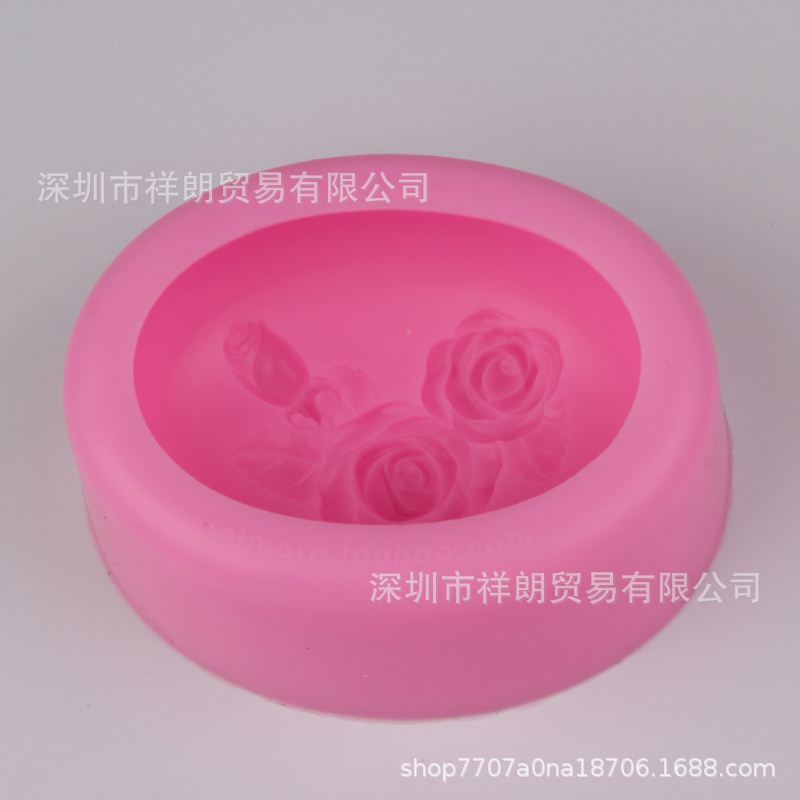 A flower handmade cake baking fondant silicone molds soap molds