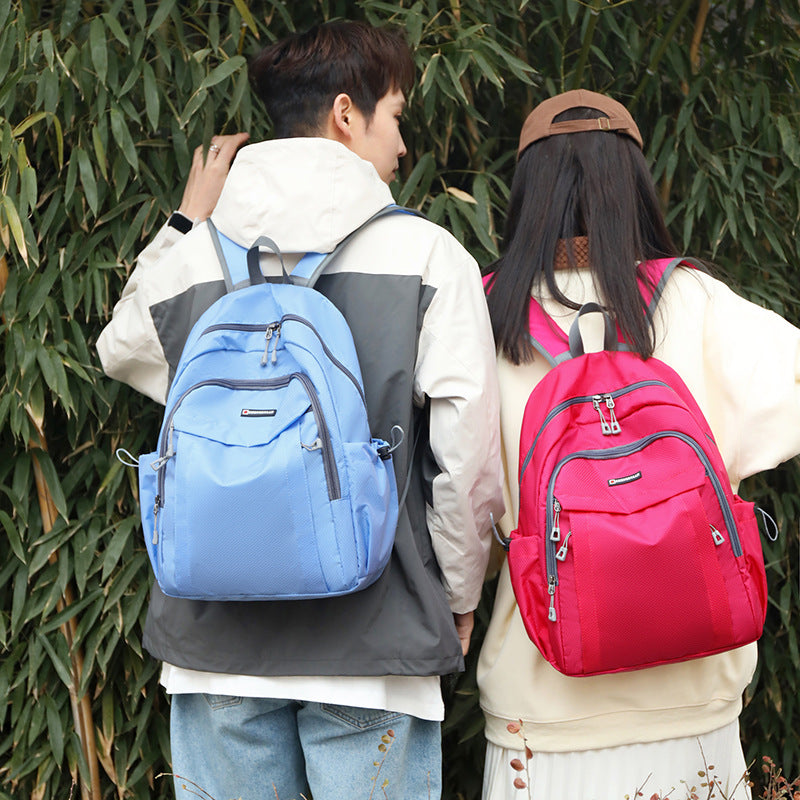 A shoulder bag new simple, lightweight and large-capacity foldable skin bag for junior and senior high school students leisure student bag