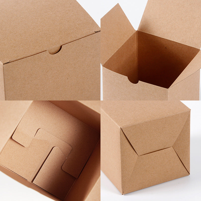 Caja ciega de papel kraft al por mayor, caja vacía, caja de regalo para muñecas pequeñas, caja de cartón cuadrada, caja de embalaje de juguetes de tarjeta blanca, pedido mínimo: 50 piezas 