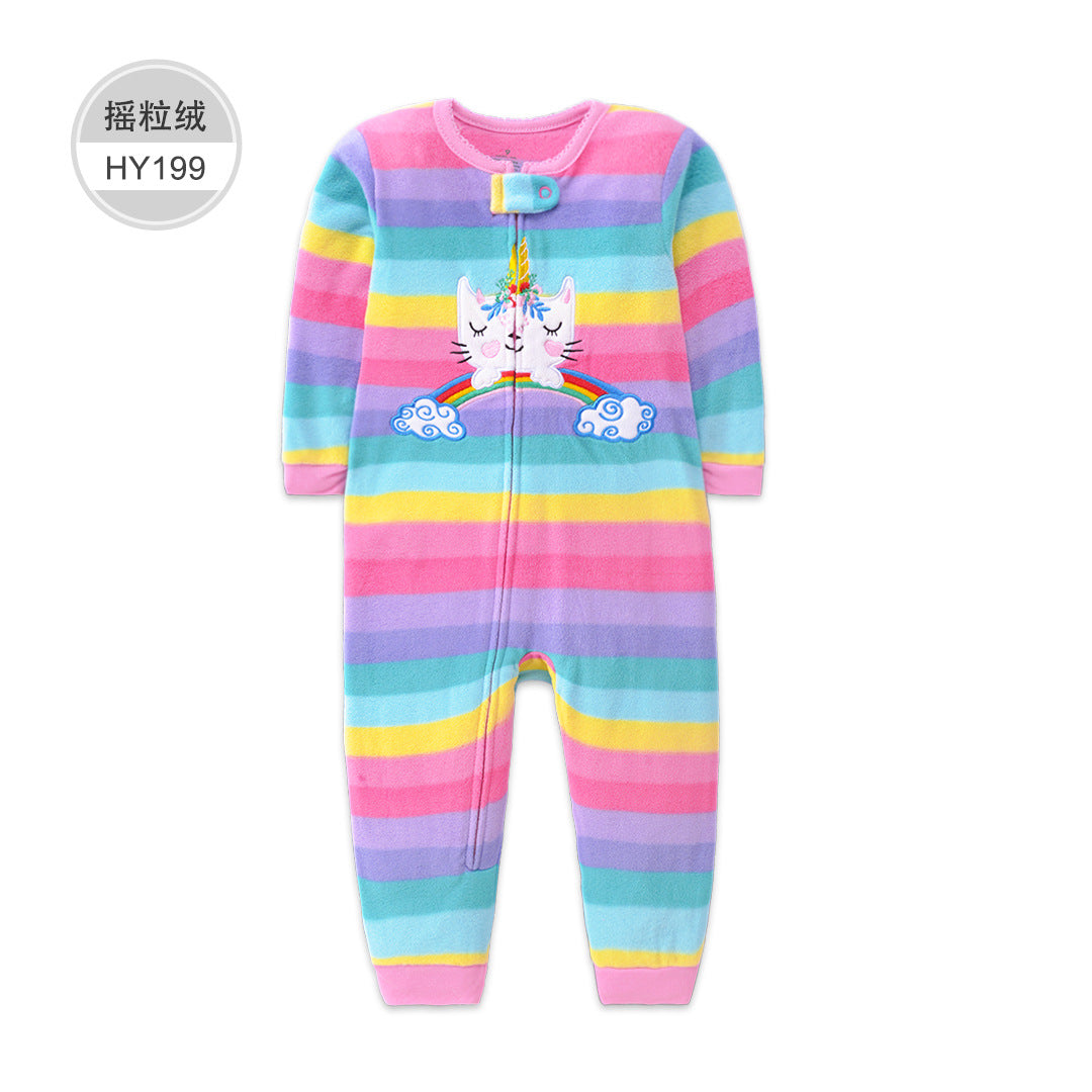 A source factory spot wholesale baby clothes baby pajamas fleece infant winter jersey onesie