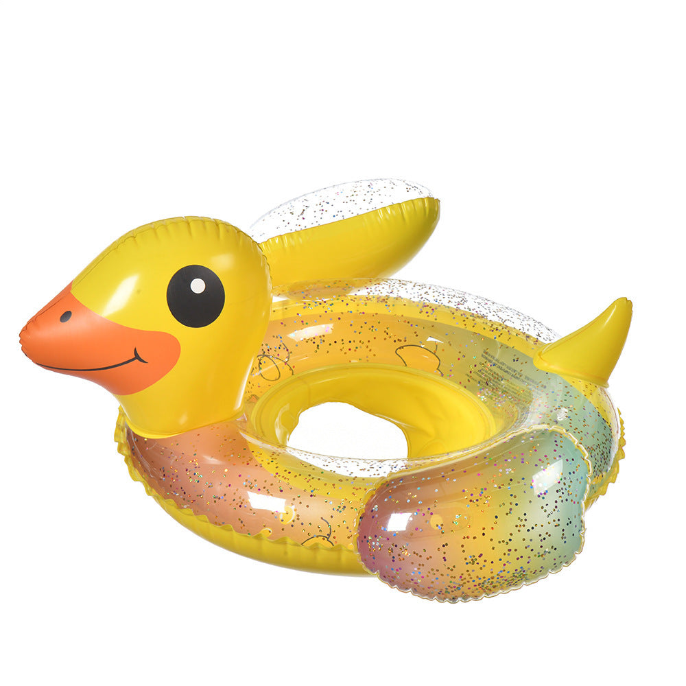 A New animal shape swimming seat with handle, cute PVC inflatable thickened lifebuoy, children's swimming ring batch