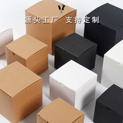 A wholesale kraft paper figure blind box empty box small doll gift box square carton white card toy packaging box moq: 50 pieces