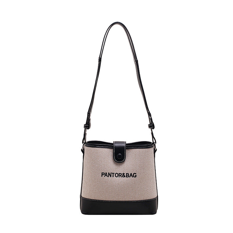 Bolso de hombro sencillo, bolso de mujer, moderno y versátil, bolso bandolera de lona, ​​0,3 kg 